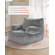 Καρέκλα VEVOR Bean Bag Καρέκλα καναπέ BeanBag με μπράτσα για ενήλικες Λούτρινο γκρι