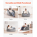 Καρέκλα VEVOR Bean Bag Καρέκλα καναπέ BeanBag με μπράτσα για ενήλικες Λούτρινο γκρι
