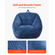 Καρέκλα VEVOR 3 πόδια Bean Bag με μαλακά υποβραχιόνια και τσέπη αποθήκευσης μπλε