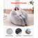 Καρέκλα κρεβατιού VEVOR Bean Bag Μετατρέψιμη από καρέκλα σε σαλόνι ή στρώμα Grey-Queen