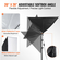 VEVOR Softbox Lighting Kit 20 in x 28 in 30W 5500K LED Bulbs Adjustable Stand