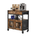 VEVOR Coffee Bar Ντουλάπα 4 επιπέδων Κινητό Τραπέζι καφέ μπαρ με ρόδες & διχτυωτή πόρτα