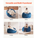 Καρέκλα VEVOR Round Bean Bag με αφαιρούμενο και πλενόμενο κάλυμμα για ενήλικες Μπλε