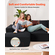 VEVOR Modular Sectional Καναπές σε σχήμα L Cloud Καναπές με ξαπλώστρα και μαξιλάρι μαύρο