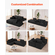 VEVOR Modular Sectional Καναπές σε σχήμα L Cloud Καναπές με ξαπλώστρα και μαξιλάρι μαύρο