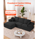VEVOR Modular Sectional Καναπές σε σχήμα L Cloud Καναπές με ξαπλώστρα και μαξιλάρι μαύρο