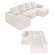 VEVOR Modular Sectional Καναπές σε σχήμα U Cloud Καναπές με ξαπλώστρα και μαξιλάρι μπεζ