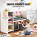 VEVOR Kids Reading Nook Bench 6-Cubby Storage ράφι με μαξιλάρι καθίσματος λευκό