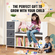 VEVOR Kids Reading Nook Bench 6-Cubby Storage ράφι με μαξιλάρι καθίσματος λευκό