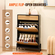 VEVOR Rattan Shoe Cabinet Shoe Organizer 2 συρτάρια αναδιπλούμενα & 1 συρτάρι μαύρο
