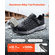 Παπούτσια VEVOR Steel Toe για άντρες US size 11.5 Αθλητικά παπούτσια εργασίας Μαύρα