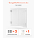 VEVOR Πόρτες Καφέ με Αψιδωτή Κορυφή 91,4x91,4 cm από Ξύλο Πεύκου με Μεντεσέδες Λευκό