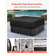 Κάλυμμα υδρομασάζ εξωτερικού χώρου VEVOR 2235x2235x508mm, ανθεκτικό στις καιρικές συνθήκες και αδιάβροχο, μαύρο