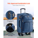 20-Inch Softside Expandable Luggage with Spinner Wheels Carry on Suitcase Blue | VEVOR US
