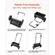 Walk-Behind Push Broadcast Spreader 50LBS 18 in Spreading Width for Fertilizer | VEVOR US