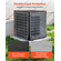 Κάλυμμα κλιματιστικού VEVOR 711 x 711 x 812 mm, διπλής στρώσης, αποσπώμενο στέγαστρο