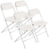 Πακέτο 4 πτυσσόμενων καρεκλών VEVOR, πτυσσόμενες πλαστικές καρέκλες με μεταλλικό σκελετό βαρέως τύπου, φορητές πτυσσόμενες καρέκλες τραπεζιού με κάρτες, στοιβαζόμενα εσωτερικά και εξωτερικά καθίσματα για σπίτι, αυλή, κήπο, πάρτι, εκδηλώσεις, λευκό