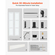 Πόρτα Αχυρώνα VEVOR Δίπτυχη, 914 x 2134 mm, MDF με συρόμενες πόρτες από σκληρυμένο γυαλί, Συμπεριλαμβάνεται κιτ εξαρτημάτων, Σχεδιασμός εξοικονόμησης χώρου, Προσυναρμολογημένα πάνελ για υπνοδωμάτιο, σαλόνι, ντουλάπα, λευκό