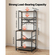 Ράφι αρτοποιίας VEVOR Kitchen Bakers, Πλάτος 600 mm, Βάση κουζίνας με ράβδο στήριξης σε σχήμα Χ, 12 γάντζοι σε σχήμα S, Διπλό επάνω ράφι, Βάση καφέ για πιάτα και μπολ, Μπουκάλια μπαχαρικών