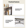Ράφι αρτοποιίας VEVOR Kitchen Bakers, Πλάτος 600 mm, Βάση κουζίνας με ράβδο στήριξης σε σχήμα Χ, 12 γάντζοι σε σχήμα S, Διπλό επάνω ράφι, Βάση καφέ για πιάτα και μπολ, Μπουκάλια μπαχαρικών