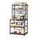 Ράφι αρτοποιίας VEVOR Kitchen Bakers, Πλάτος 800 mm, Βάση κουζίνας με ράβδο στήριξης σε σχήμα Χ, 12 γάντζοι σε σχήμα S, Διπλό επάνω ράφι, Βάση καφέ μπαρ για πιάτα και μπολ, Μπουκάλια μπαχαρικών