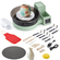 Τροχός κεραμικής VEVOR για ενήλικες, Πικάπ 36 και 28 cm, Ηλεκτρικός επιτραπέζιος τροχός κεραμικής 450W με πεντάλ ποδιού, Ρυθμιζόμενη ταχύτητα 30-300 σ.α.λ., Αποσπώμενος νιπτήρας, για αρχάριους, Χειροτεχνία από πηλό DIY, Πράσινο