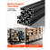 Προφίλ εξώθησης αλουμινίου VEVOR 4PCS 4040, 15,75 ίντσες 400 mm, ανοδιωμένη γραμμική ράγα ευρωπαϊκού προτύπου με υποδοχή T, ράγα αλουμινίου υψηλής αντοχής από εξώθηση, για εξαρτήματα τρισδιάστατων εκτυπωτών και πάγκο εργασίας CNC DIY, μαύρο