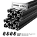Προφίλ εξώθησης αλουμινίου VEVOR 4PCS 4040, 15,75 ίντσες 400 mm, ανοδιωμένη γραμμική ράγα ευρωπαϊκού προτύπου με υποδοχή T, ράγα αλουμινίου υψηλής αντοχής από εξώθηση, για εξαρτήματα τρισδιάστατων εκτυπωτών και πάγκο εργασίας CNC DIY, μαύρο