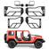 Πόρτες VEVOR Jeep Tube, 4θυρες, συμβατές με Jeep Wrangler JL 2018-2026 & Gladiator JT 2020-2026, Χαλύβδινες μπροστινές και πίσω σωληνωτές ημιθυρίδες Off Road με πιστοποιημένους πλευρικούς καθρέφτες DOT και λαστιχένια μαξιλαράκια.