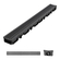 Αποχέτευση τάφρου VEVOR, 1005 x 103 x 62 mm, Γραμμικό κανάλι αποστράγγισης 5 τεμαχίων, Αποχέτευση καναλιού HDPE με σχάρες και καπάκια, Σύστημα αποστράγγισης εξωτερικού χώρου υψηλής ποιότητας για δρόμο, βεράντα, πισίνα, κήπο, αυλή, μαύρο
