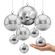 VEVOR Μπάλα Ντίσκο με Καθρέφτη 100/150/200 mm, 8 τεμάχια, Ασημένια Μπάλα με Κρεμαστό Δαχτυλίδι, για Διακόσμηση Σπιτιού, Σκηνής, DJ, Dance Club, 2 Μεγέθη Πλακιδίων Καθρέφτη, Ανακλαστικό Φως, Μεγάλη Μουσική Γάμου, Διακόσμηση Γενεθλίων