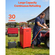 VEVOR 113,6L Fuel Gas Caddy, από ανθρακούχο χάλυβα, φορητή δεξαμενή αποθήκευσης μεταφοράς καυσίμου με ηλεκτρική αντλία και 2 τροχούς, δοχείο βενζίνης ντίζελ, για αυτοκίνητα, χλοοκοπτικά, ATV, σκάφη, μοτοσικλέτες, κόκκινο