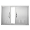 VEVOR BBQ Access Door, 762x533 mm Διπλή Πόρτα Εξωτερικής Κουζίνας, Πόρτα από ανοξείδωτο ατσάλι Flush Mount, Επιτοίχια κάθετη πόρτα με χερούλια και αεραγωγούς, για BBQ Island, Ψητοπωλείο, Εξωτερικό ντουλάπι