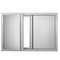 VEVOR BBQ Access Door, 774x532 mm Διπλή Πόρτα Εξωτερικής Κουζίνας, Πόρτα από ανοξείδωτο ατσάλι Flush Mount, Επιτοίχια Κατακόρυφη Πόρτα με Χειρολαβές, για BBQ Island, Ψητοπωλείο, Εξωτερικό ντουλάπι
