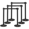 Βάλοι VEVOR Crowd Control Stanchions, 6-pack Crowd Control Barriers with 3PCS 6.5FT Black Retractable Belts, Plastic Stanchion Queue Post, Belt Barriers Line Divider Stanchion set for Airport, Exhibition