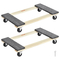 VEVOR Furniture Dolly, 1000 lbs Κάθε χωρητικότητα φόρτωσης, 2 πακέτα, 18&quot; x 30&quot;, 8 x 3&quot; PP περιστρεφόμενοι τροχοί, βαρέως τύπου έπιπλα σκληρού ξύλου Moving Dolly, Mover&#039;s Dolly, Κινητό καρότσι με ρόδες για βαριά έπιπλα