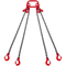 VEVOR 3/8&quot; x 10&#039; Chain Sling 4 Legs G80 Lifting Chain with Grab Hooks 18400 lbs