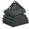 VEVOR Dump Truck Mesh Tarp, 5 x 14 ft, μαύρο κάλυμμα βαρέως τύπου με επίστρωση PVC με διπλή τσέπη 5,5&quot; 18 oz, ορειχάλκινοι δακτύλιοι, ενισχυμένος ιμάντας διπλής βελόνας που ταιριάζει χειροκίνητο ή σύστημα ηλεκτρικού ανατρεπόμενου φορτηγού