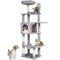 VEVOR Cat Tree 60,6&quot; Cat Tower with Cat Condo Sisal Scratching Post Ανοιχτό γκρι