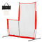 VEVOR L Screen Baseball για Batting Cage, 7x7 ft Baseball &amp; Softball Screen Safety, Body Protector Φορητή οθόνη κτύπημα με τσάντα μεταφοράς &amp; πασσάλους εδάφους, δίχτυ μπέιζμπολ για προστασία pitchers