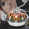 Χλοοκοπτικό VEVOR Bud Leaf Bowl, Χειροκίνητο ψαλίδι μπουμπουκιών 335 mm, με αιχμηρές λεπίδες από ανοξείδωτο ατσάλι, οπτική κοπή, μηχανή υδροπονικής κοπής υγρής και ξηρής, περιστρεφόμενη περιστροφή για φυτά, φύλλα, μπουμπούκια, λουλούδια