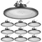 VEVOR 10 τεμάχια LED High Bay Lights, 5000K 200W 30000LM Super Bright UFO LED Warehouse Shop Lights, IP65 Αδιάβροχο, 100-277V Ευρεία τάση για αποθήκη, εργαστήριο, εργοστάσιο, γυμναστήριο, γκαράζ, αχυρώνα, μαύρο